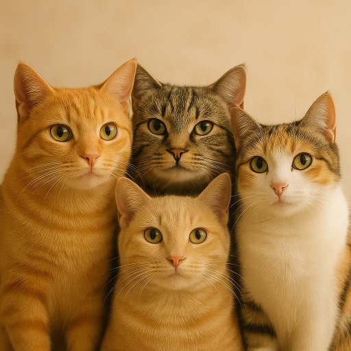 Thousands of Calm Happy Cats